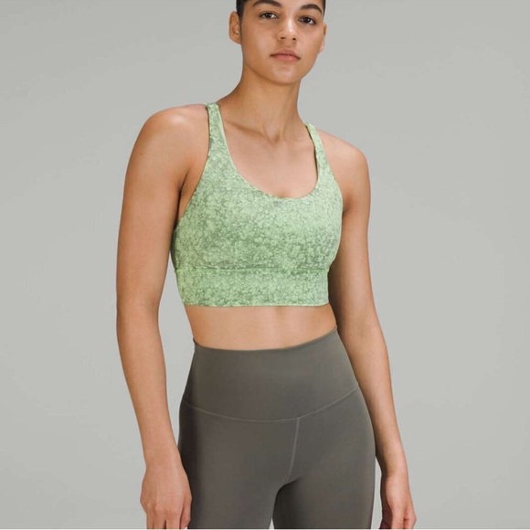 lululemon athletica Other - Lululemon Energy Longline Bra B–D Cups Nulux City Grit Green Size 8